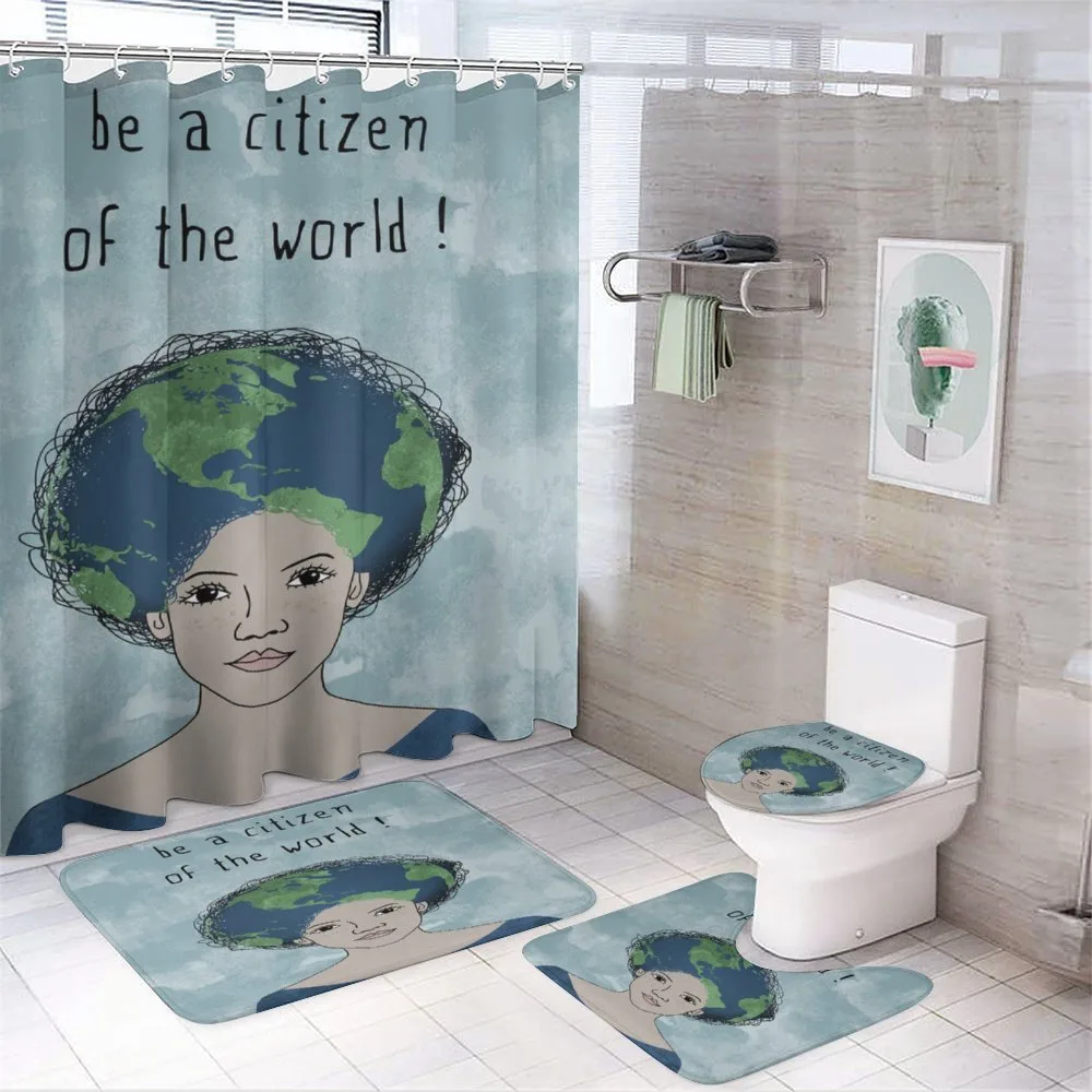 Be Citizen of the World — 4-Piece Bathroom Set preview