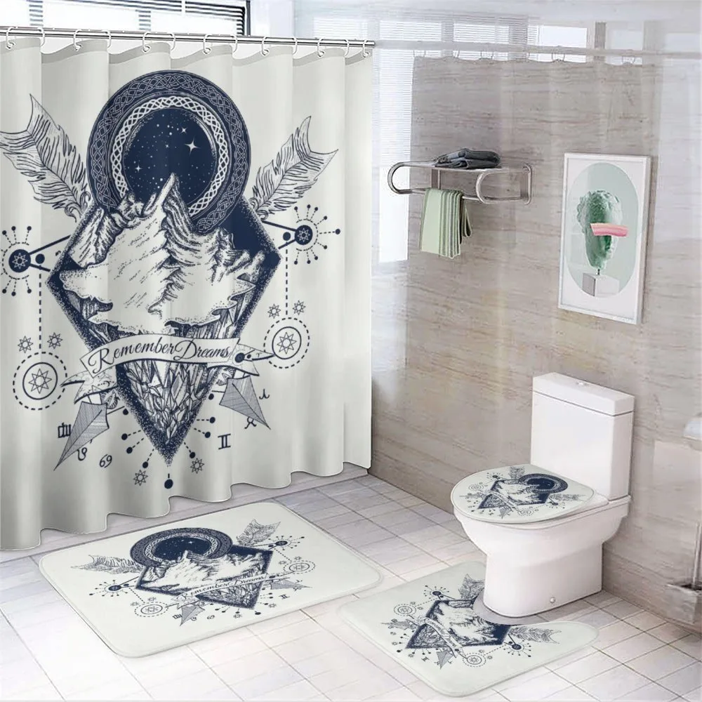 Boho Mountains Arrows — 4-Piece Bathroom Set preview