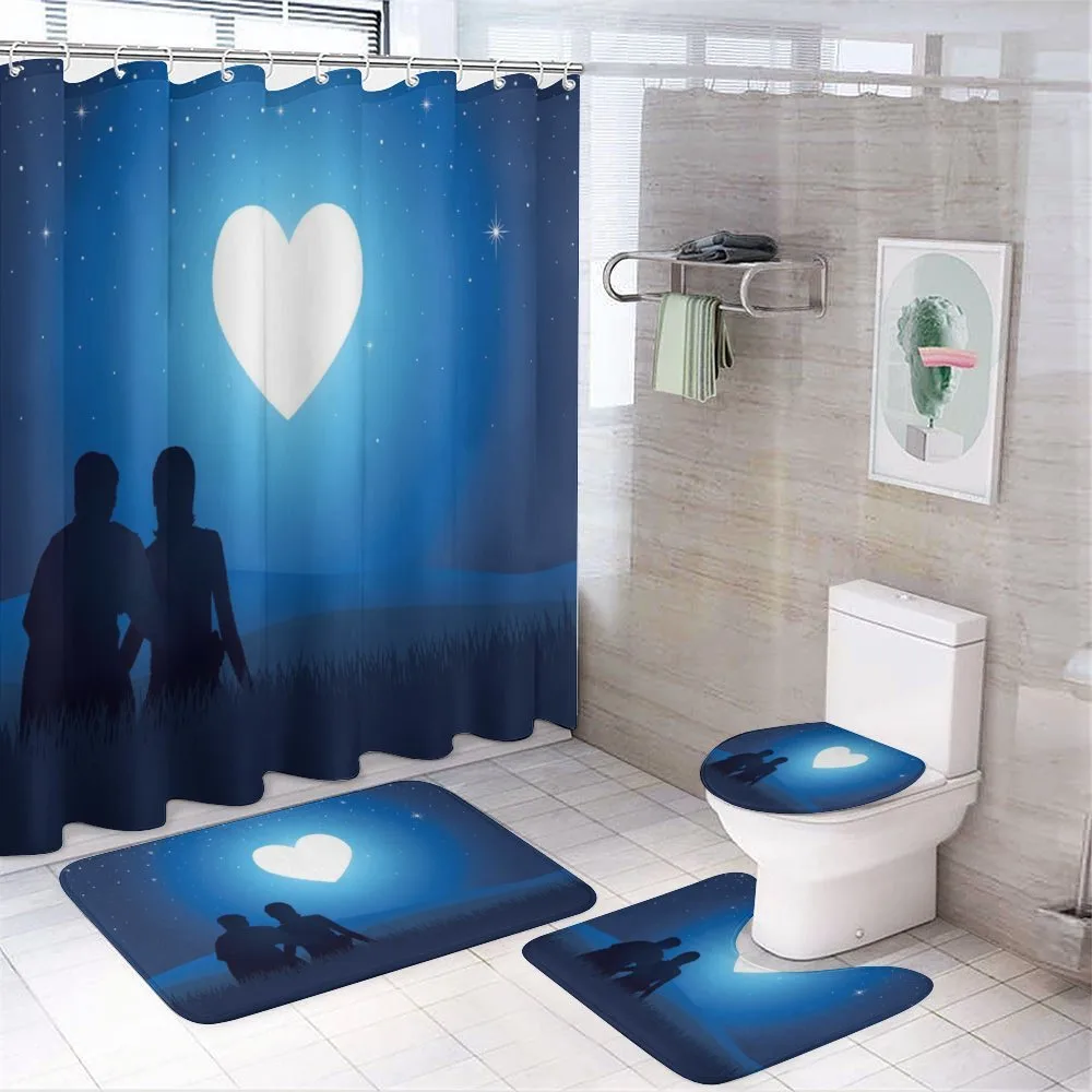 Couple Silhouette — 4-Piece Bathroom Set preview