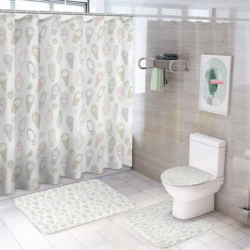 Pastel Childish Retro — 4-Piece Bathroom Set preview