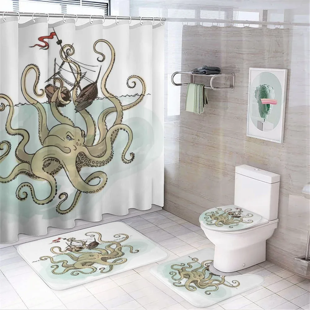 Pirate Ship Greek Myth — 4-Piece Bathroom Set preview