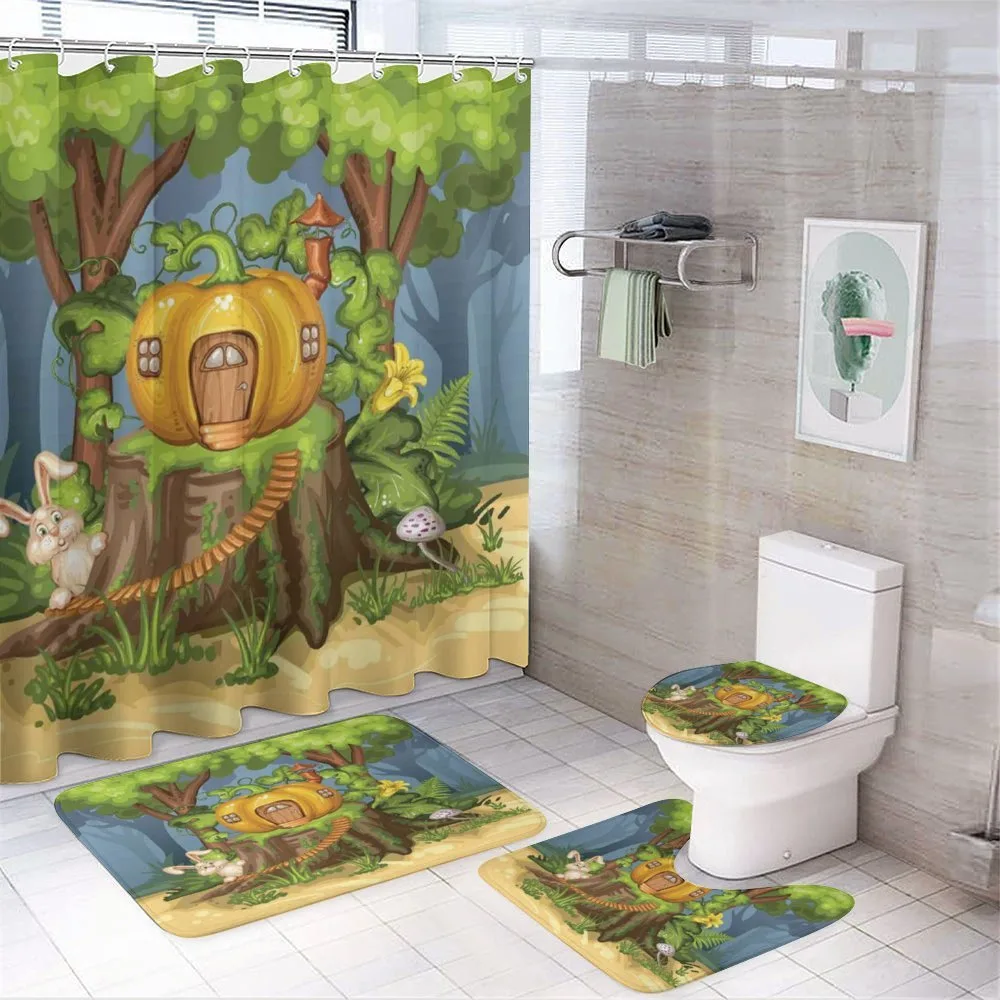 Pumpkin House Fall Harvest — 4-Piece Bathroom Set preview