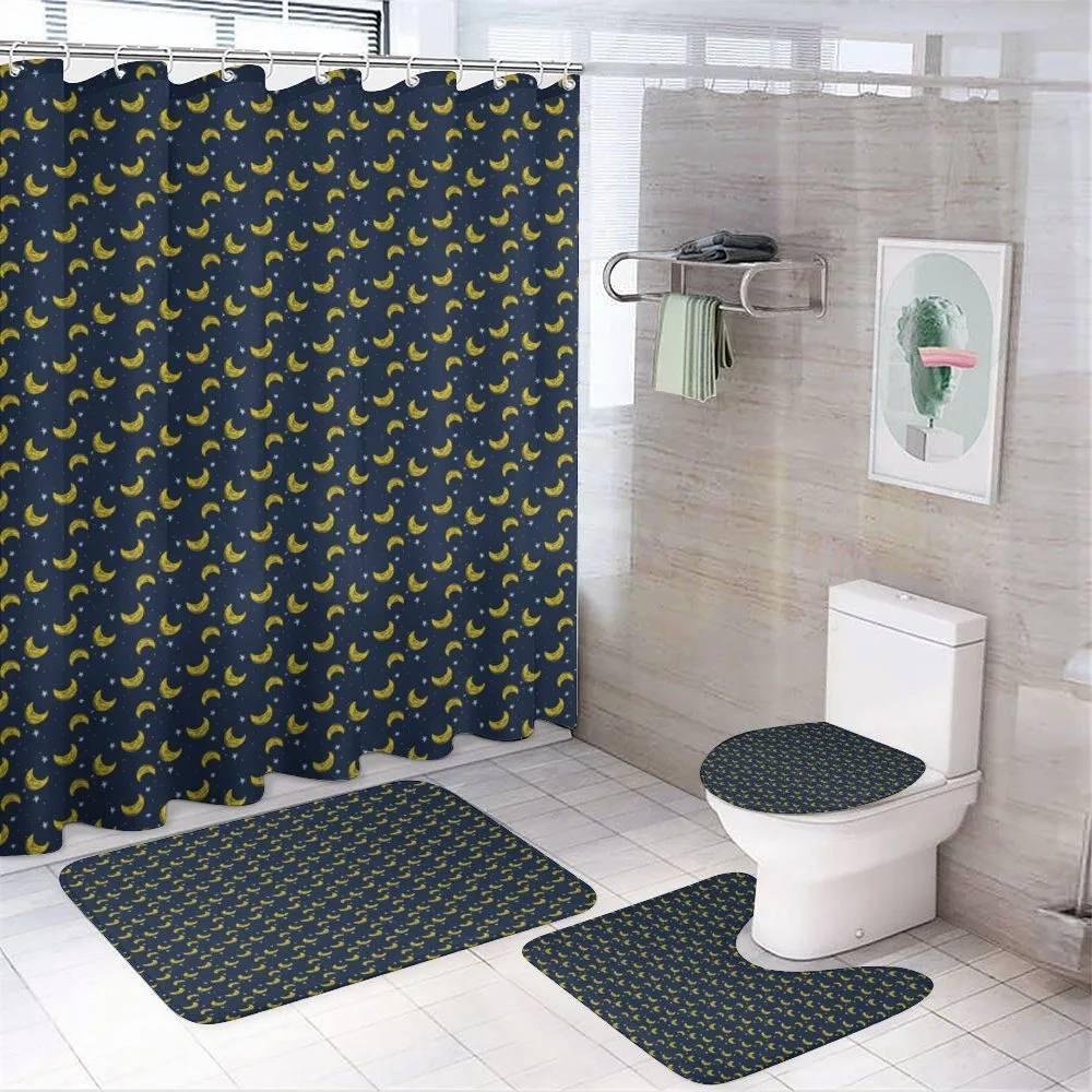 Simple Stars Crescents — 4-Piece Bathroom Set preview