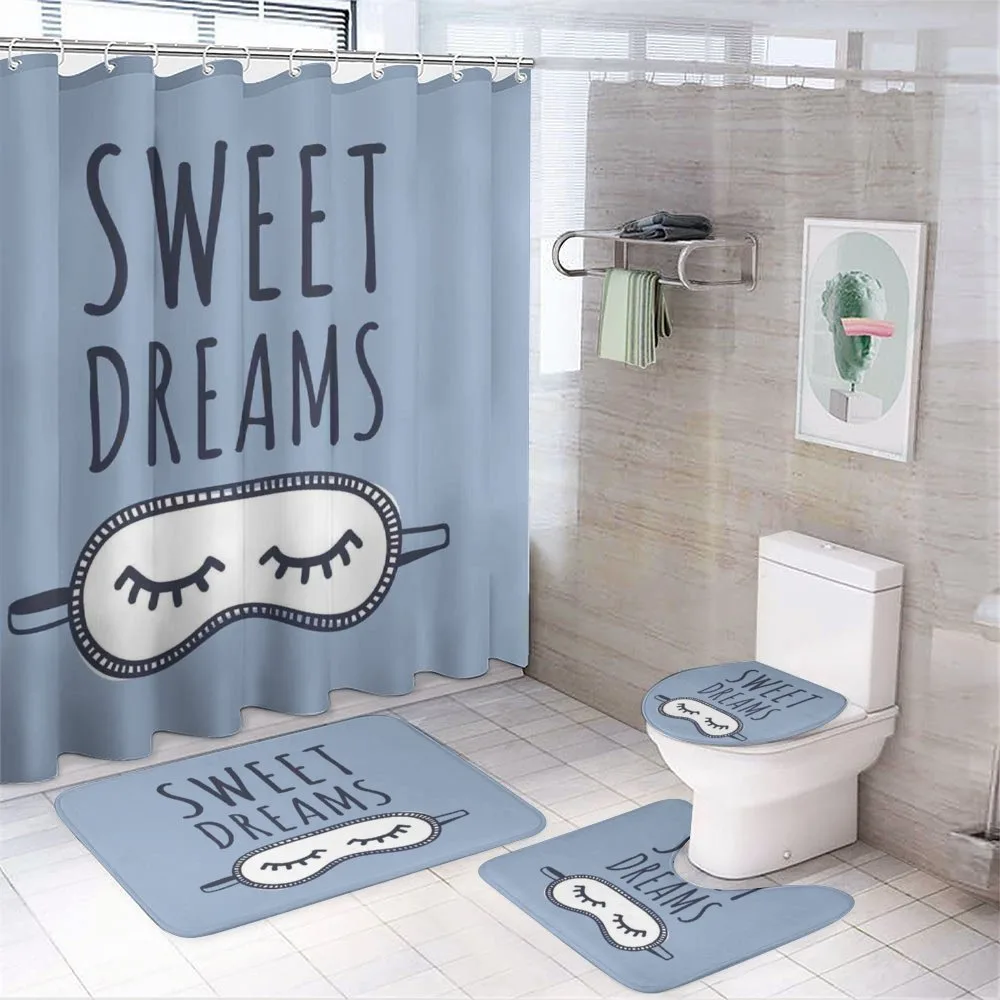 Sleeping Doodle — 4-Piece Bathroom Set preview