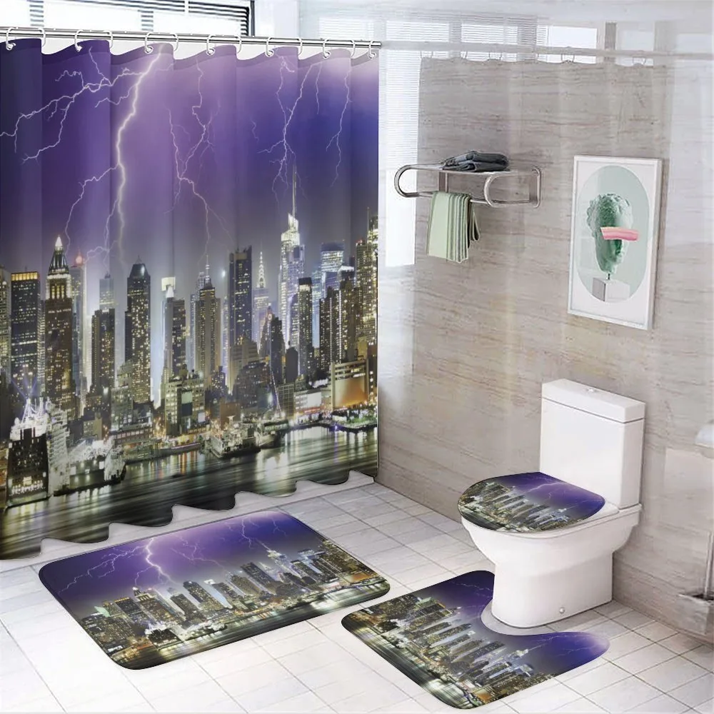 Storm Thunder in New York — 4-Piece Bathroom Set preview