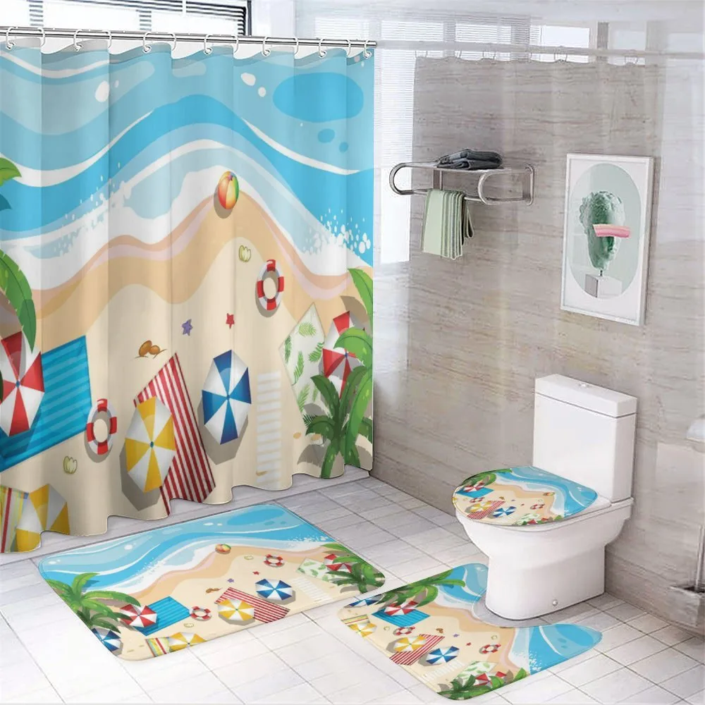 Summer Fun Cartoon — 4-Piece Bathroom Set preview