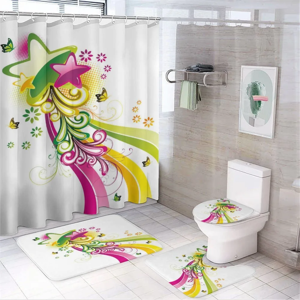 Vibrant Shooting Stars — 4-Piece Bathroom Set preview