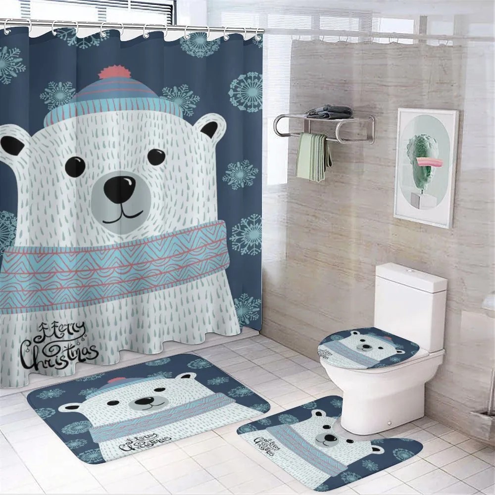Xmas Portrait Noel — 4-Piece Bathroom Set preview