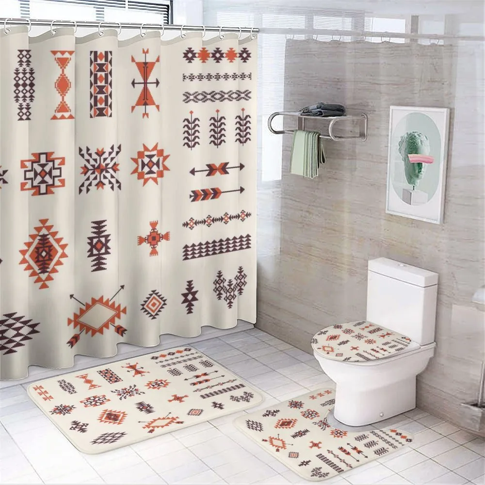 Aztec Pattern — 4-Piece Bathroom Set preview