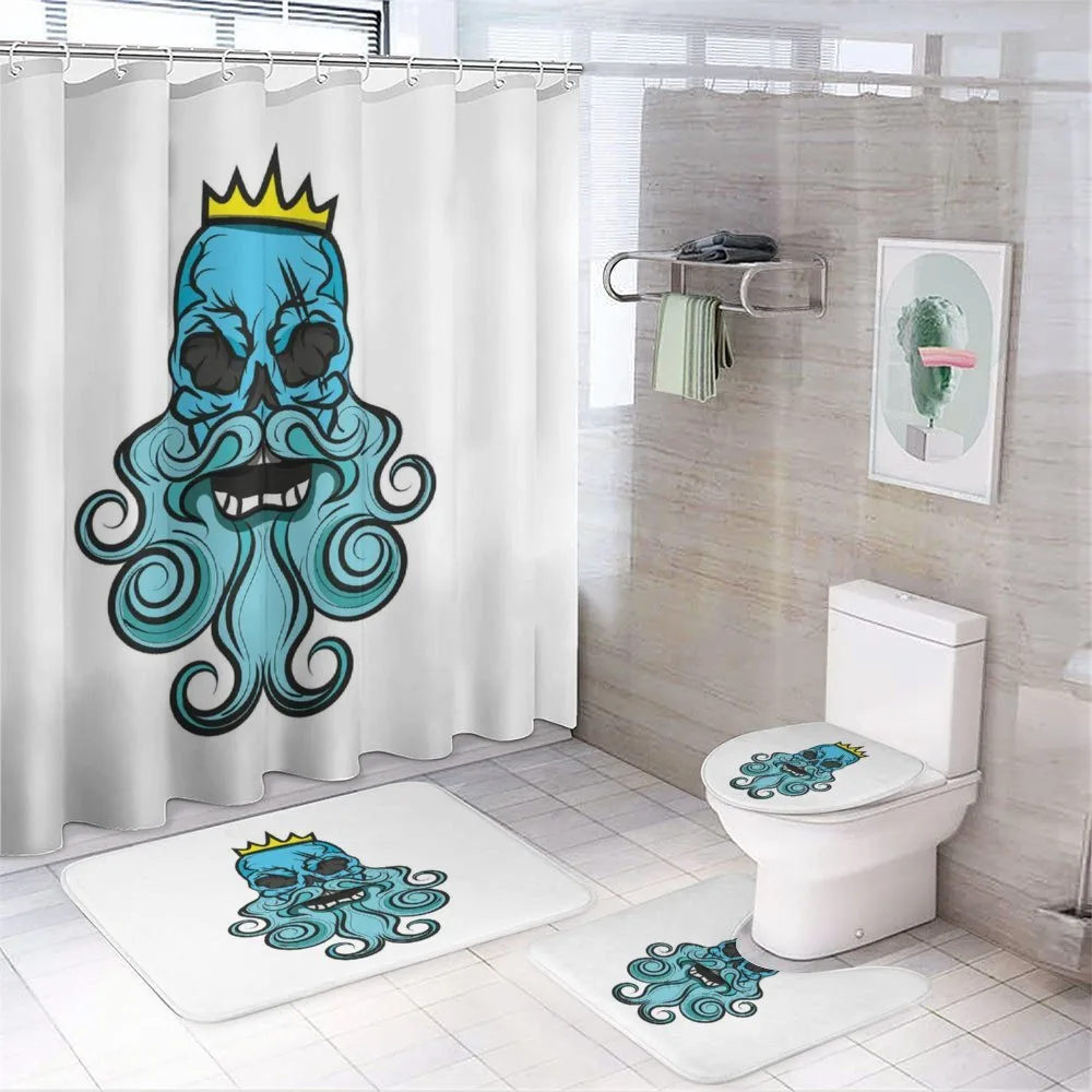 Beard Royal Crown Skeleton — 4-Piece Bathroom Set preview