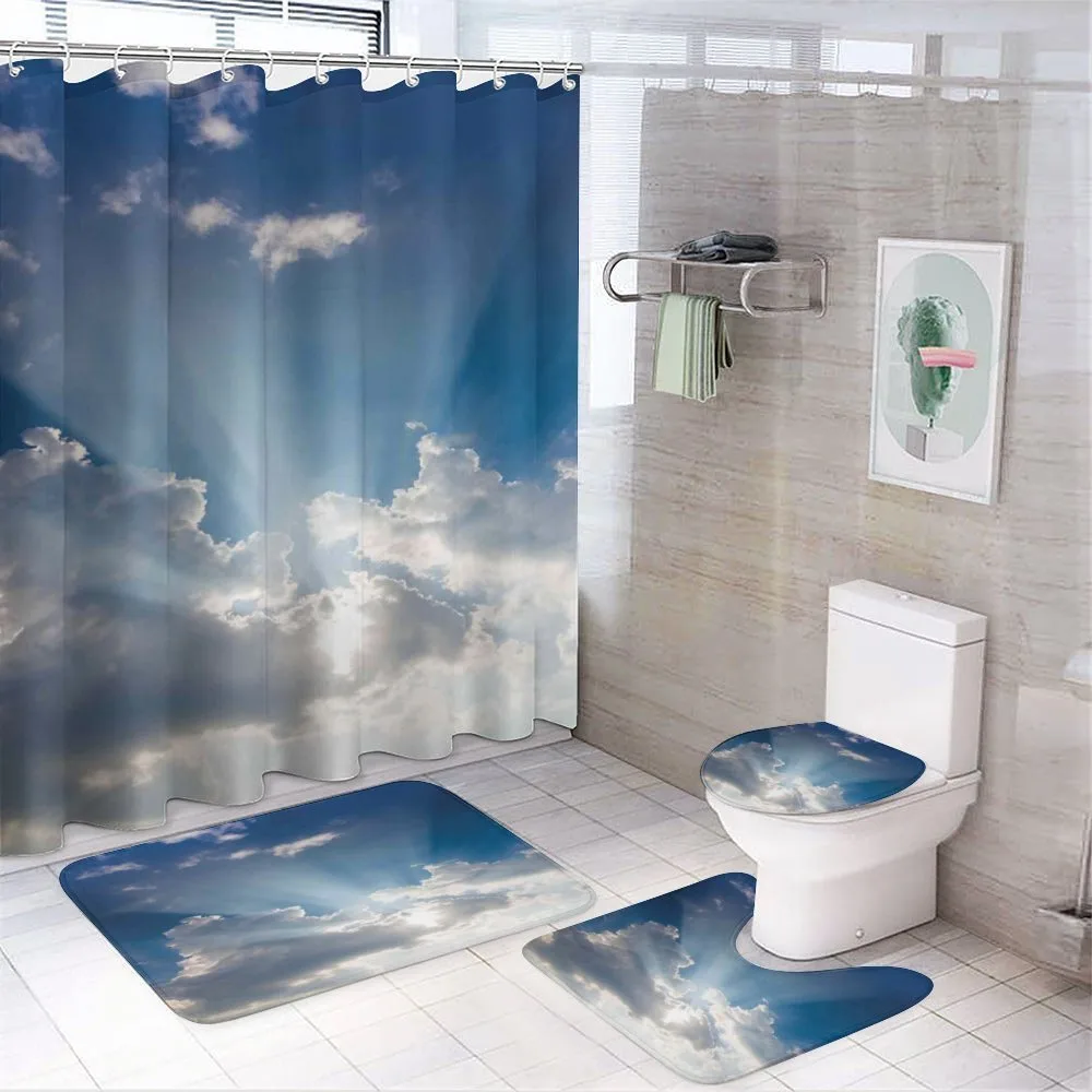 Clouds Sunny Day Sky — 4-Piece Bathroom Set preview