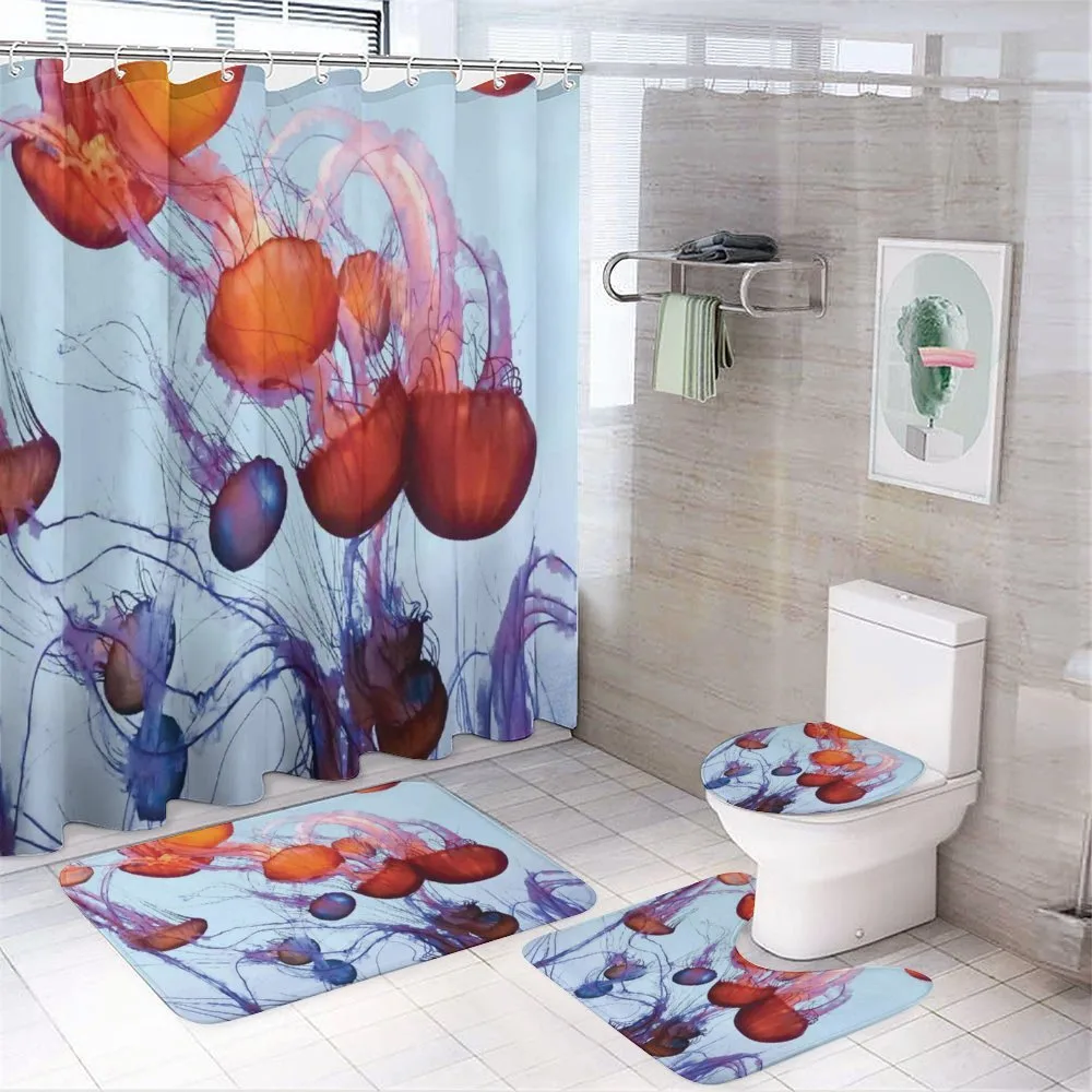 Jellyfish in the Ocean — 4-Piece Bathroom Set preview