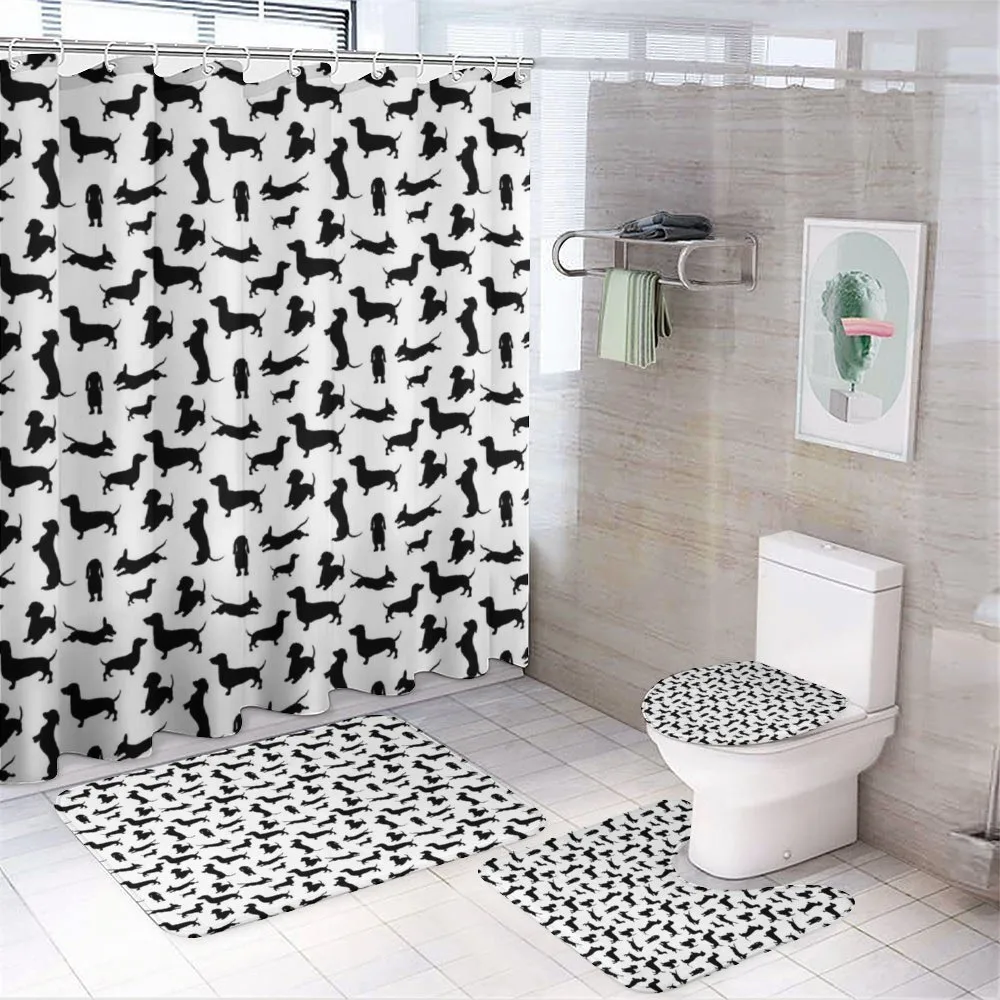 Monochorme Canine — 4-Piece Bathroom Set preview