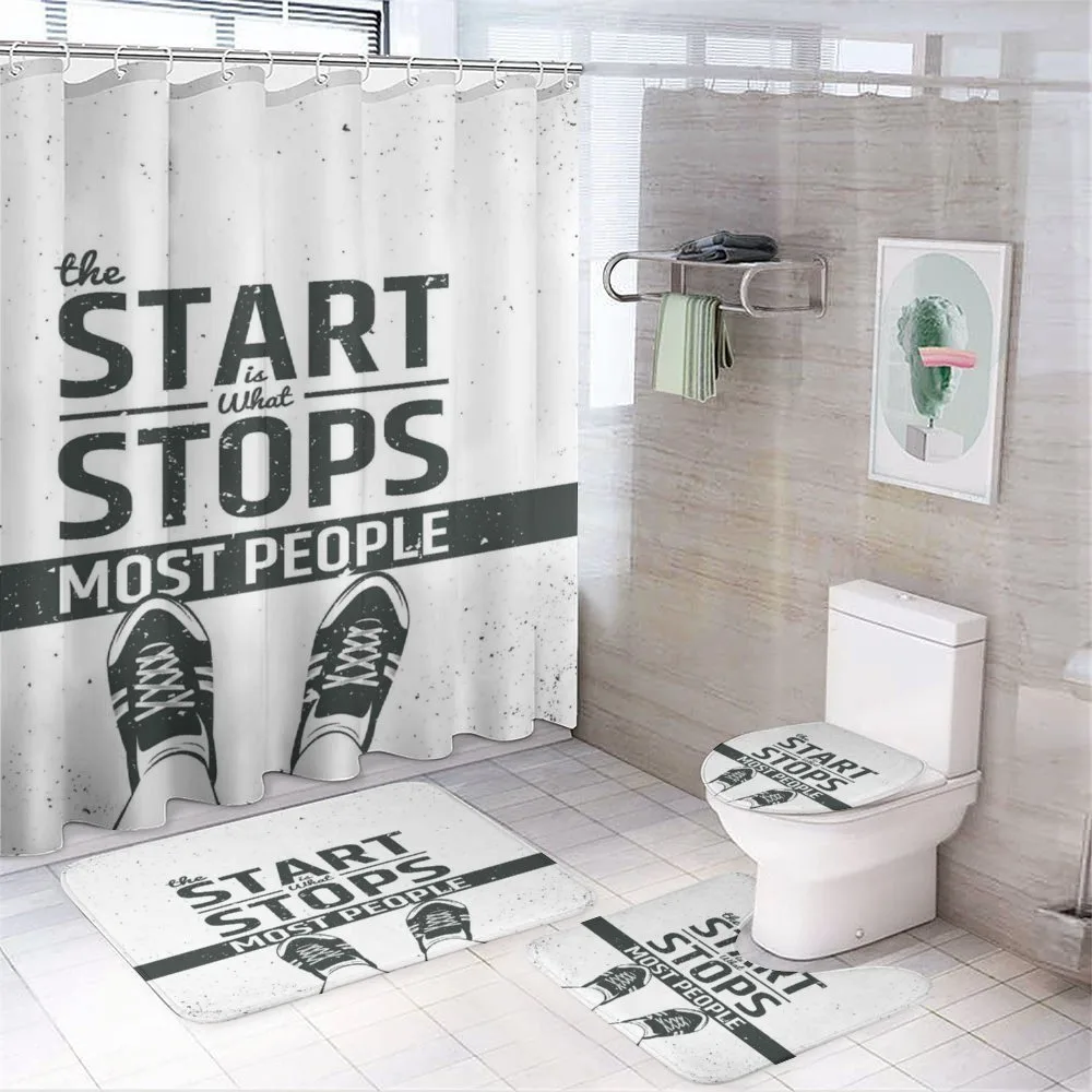 Motivational Writing — 4-Piece Bathroom Set preview