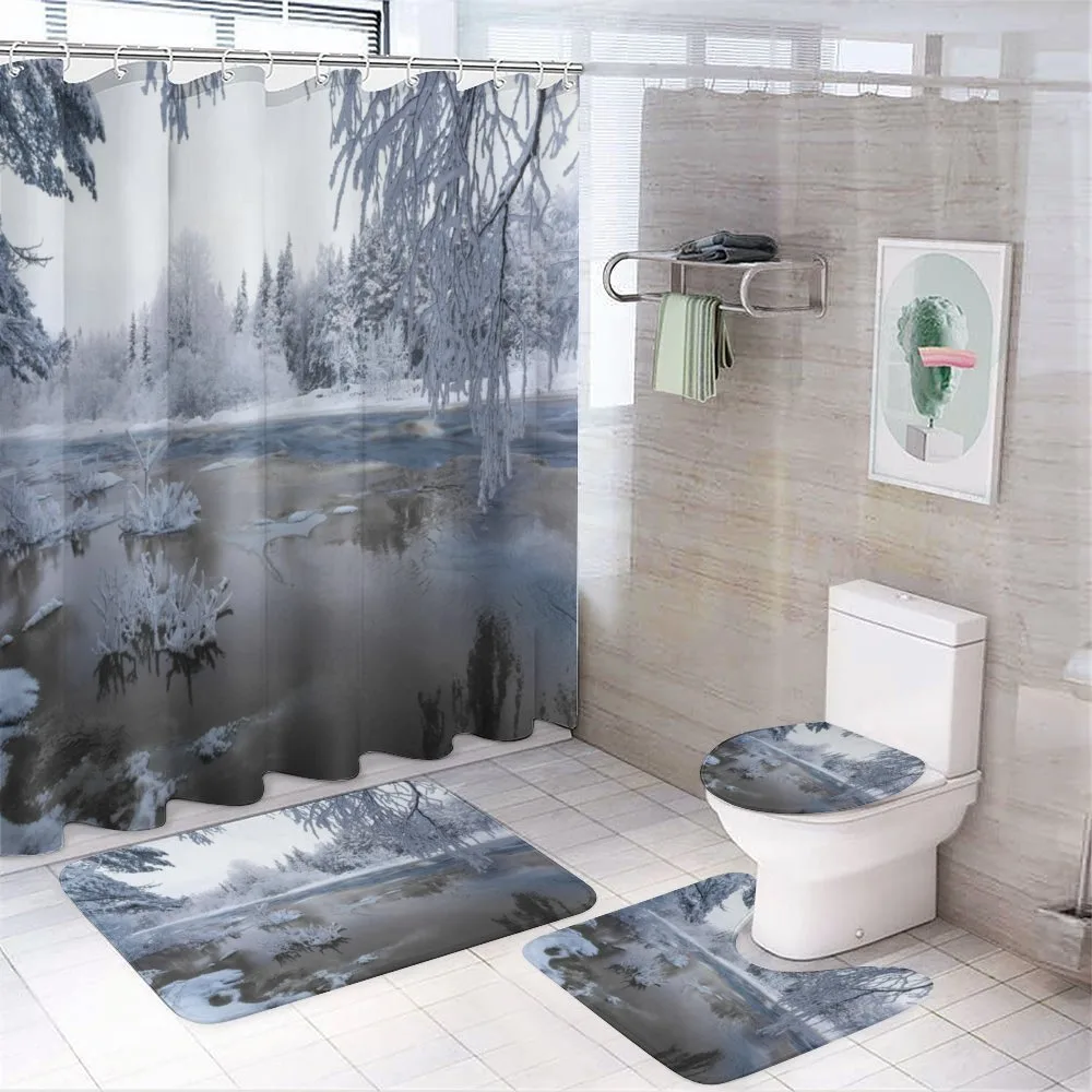Nordic Snow Nature Icy — 4-Piece Bathroom Set preview