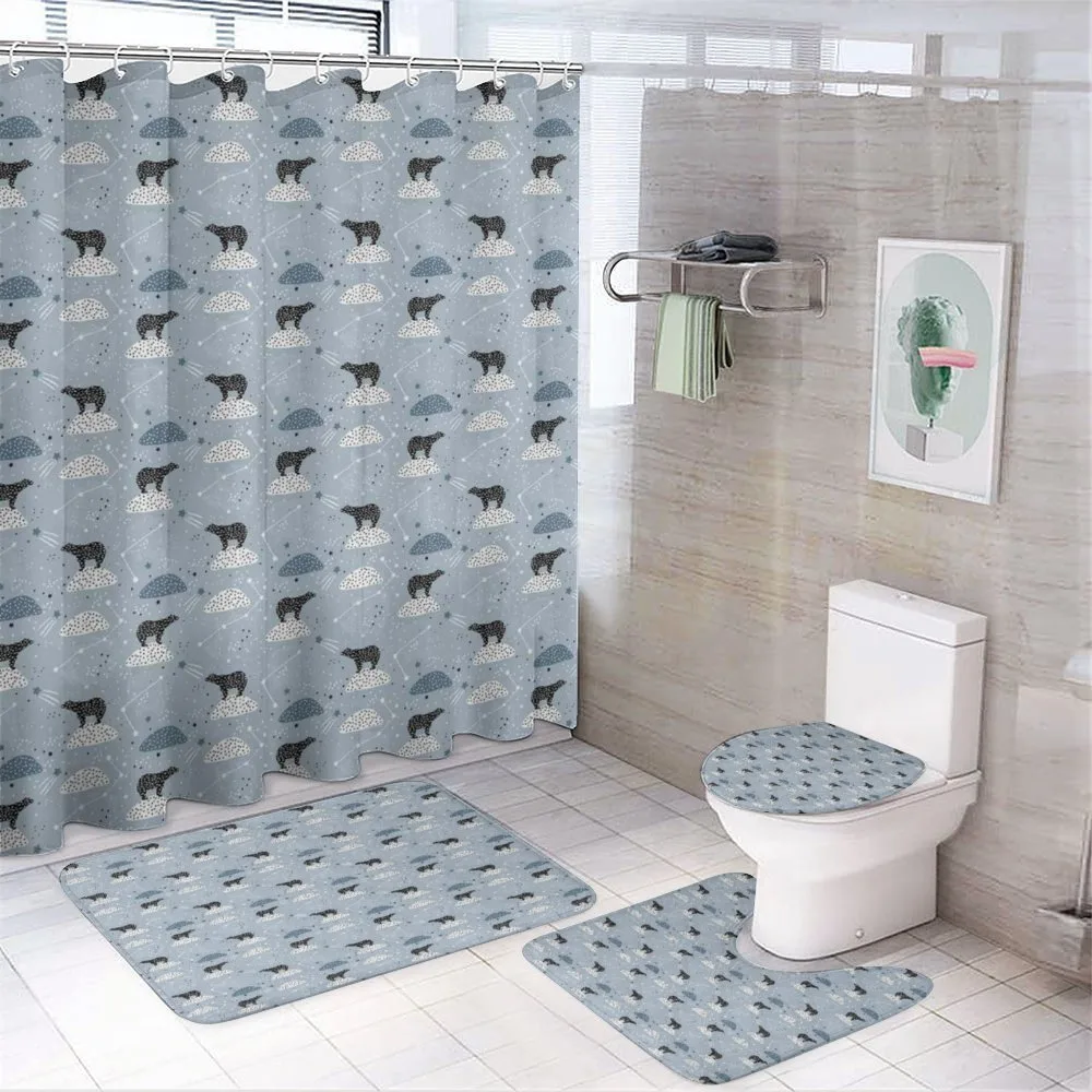 Polar Bear Stars — 4-Piece Bathroom Set preview