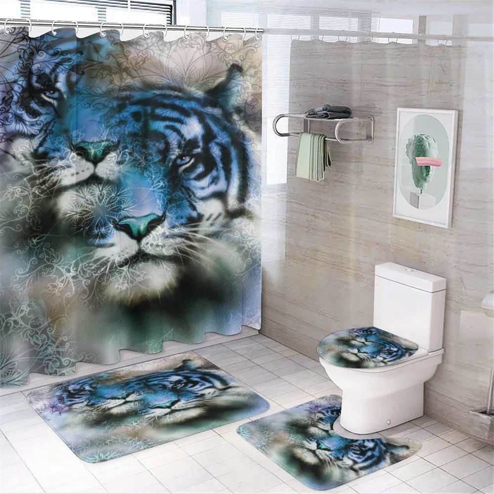 Safari Tigers — 4-Piece Bathroom Set preview