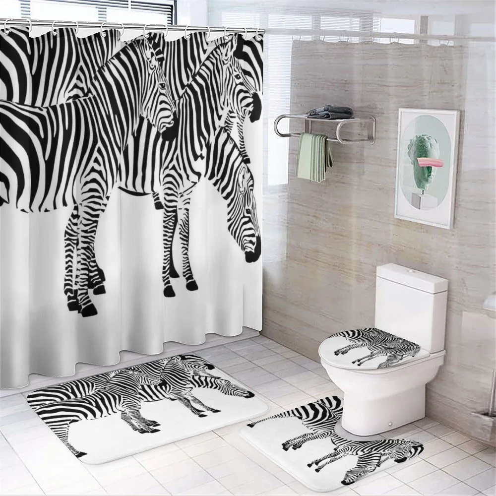 Wild Zebras — 4-Piece Bathroom Set preview