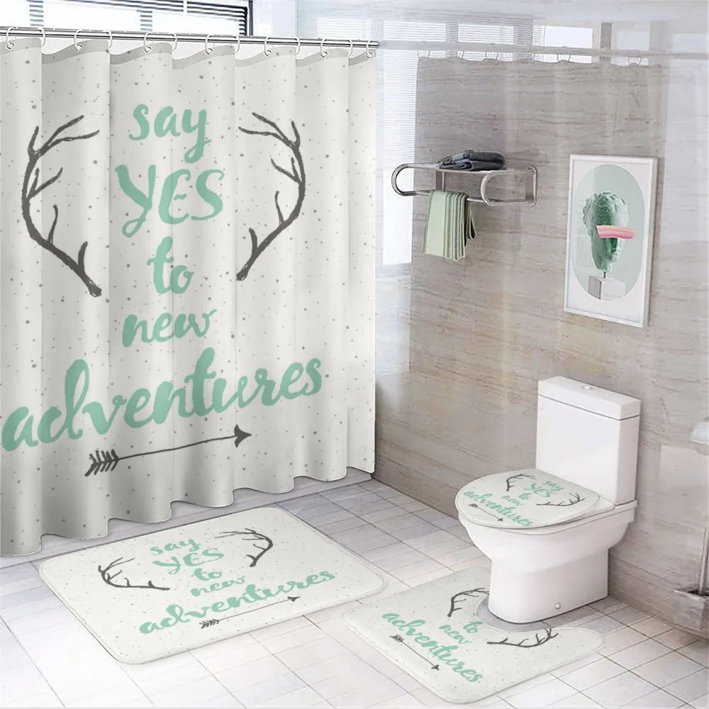 Words Antlers Arrows — 4-Piece Bathroom Set preview
