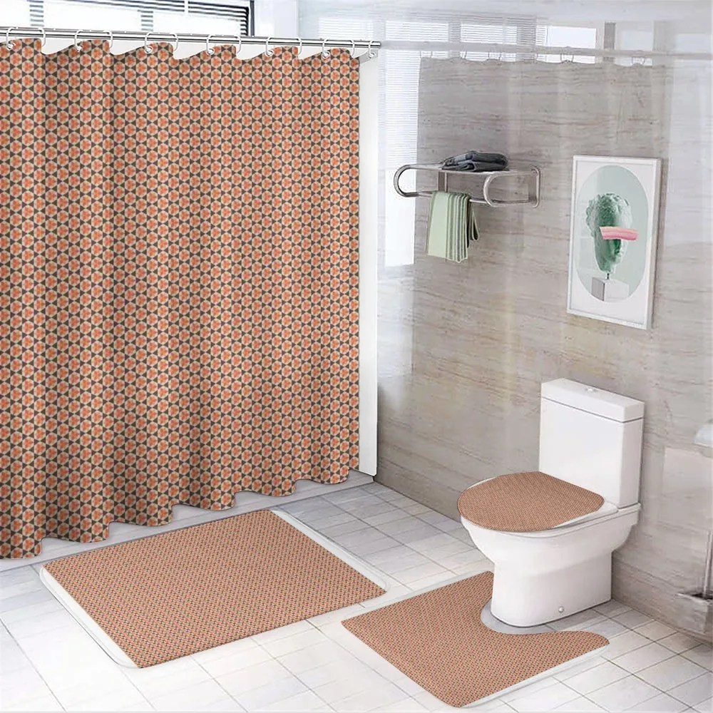 6 Pointed Star Pattern — 4-Piece Bathroom Set preview