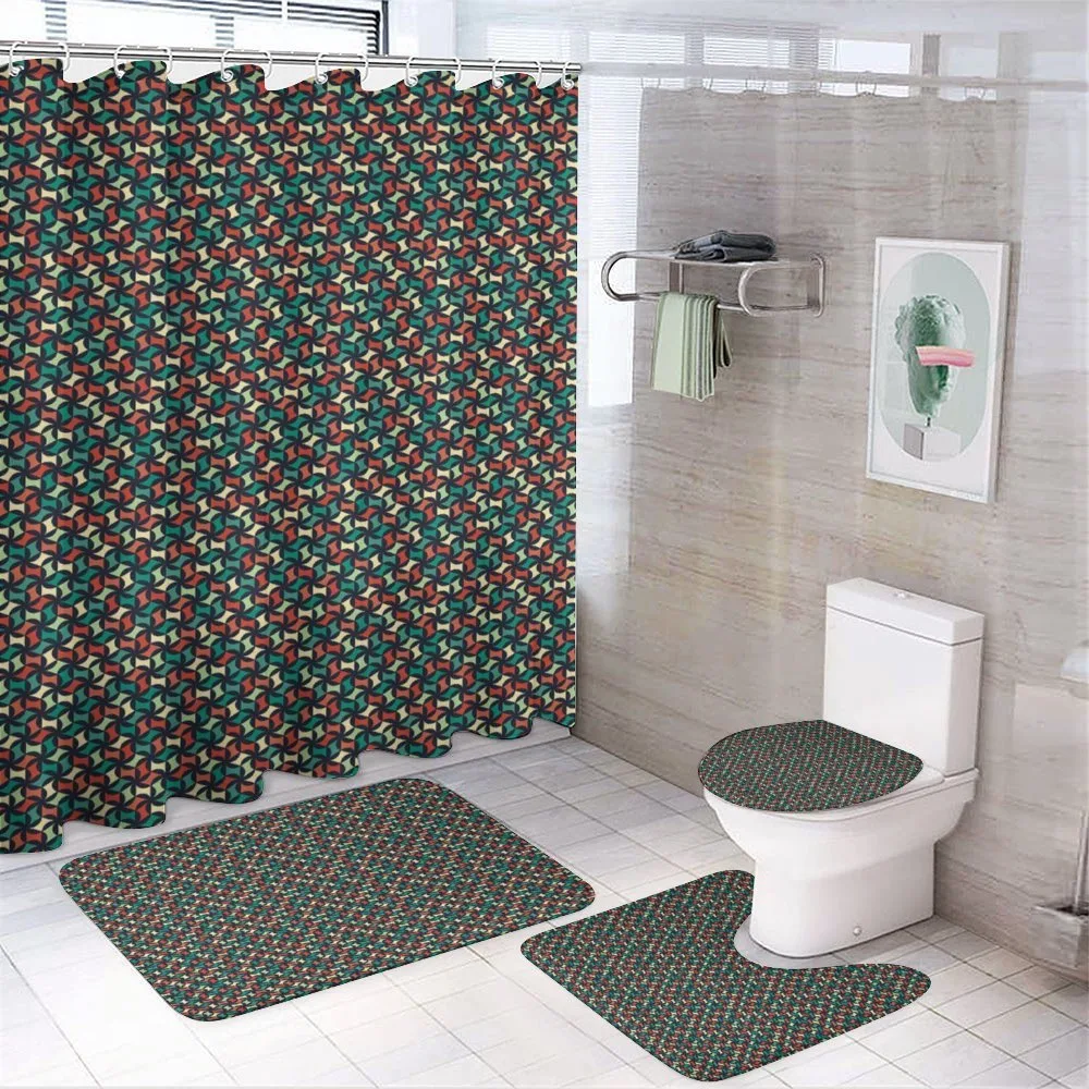 Abstract Shapes Geometric — 4-Piece Bathroom Set preview