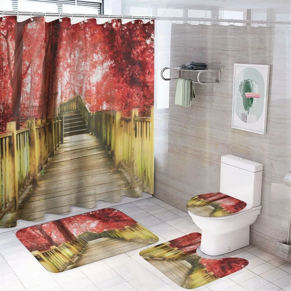 Autumn Farmhouse Woods Park — 4-Piece Bathroom Set preview