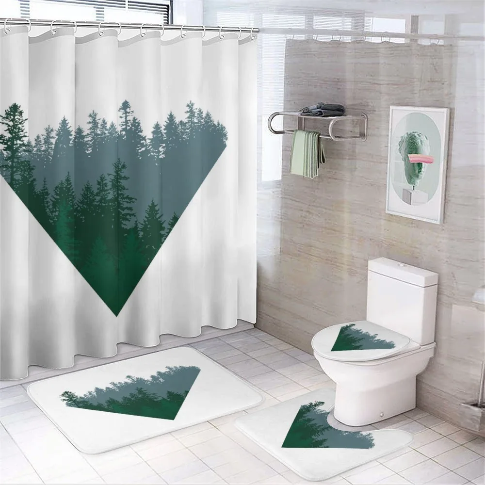 Coniferous Tree Design — 4-Piece Bathroom Set preview