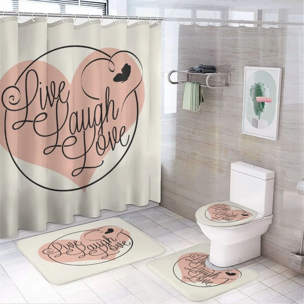 Heart Butterfly — 4-Piece Bathroom Set preview