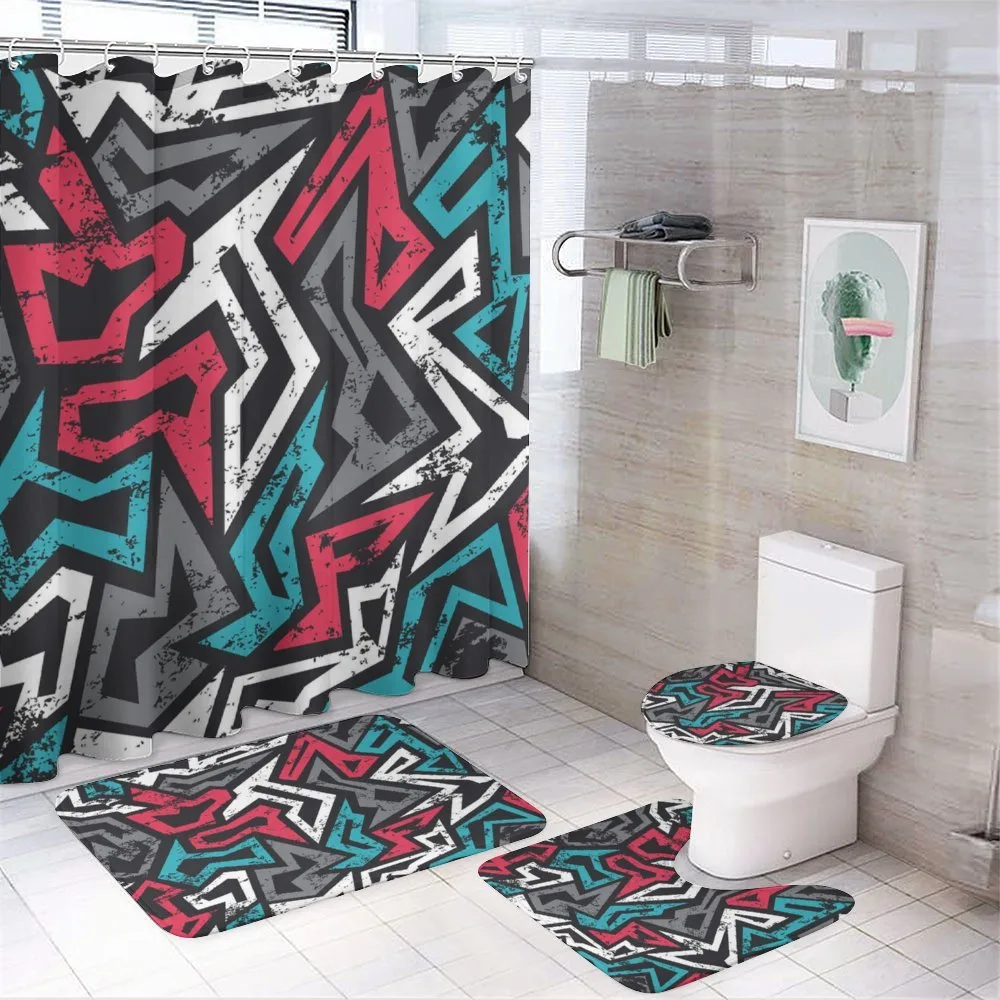 Hip Hop Culture Graffiti — 4-Piece Bathroom Set preview