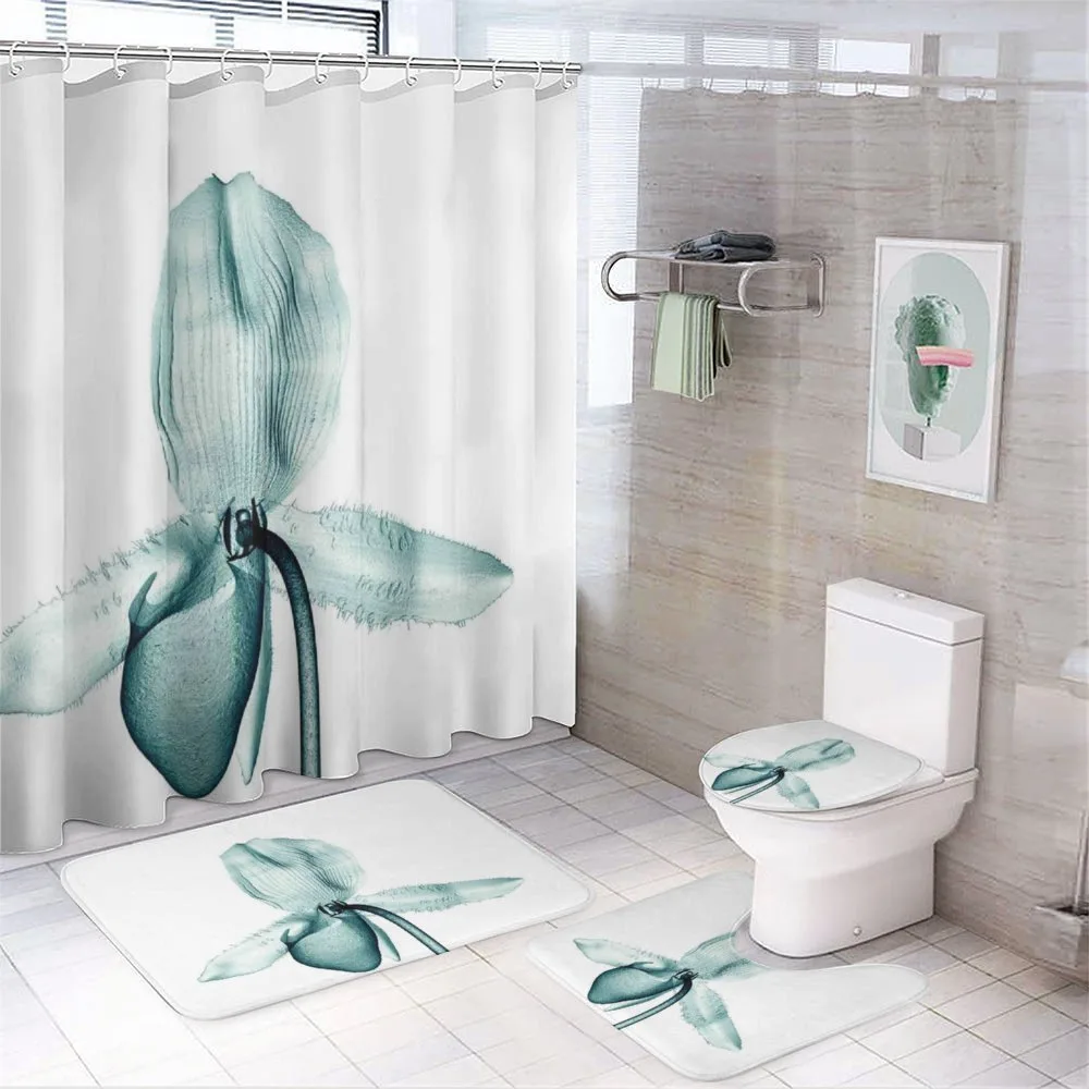 Modern Flower X-Ray — 4-Piece Bathroom Set preview