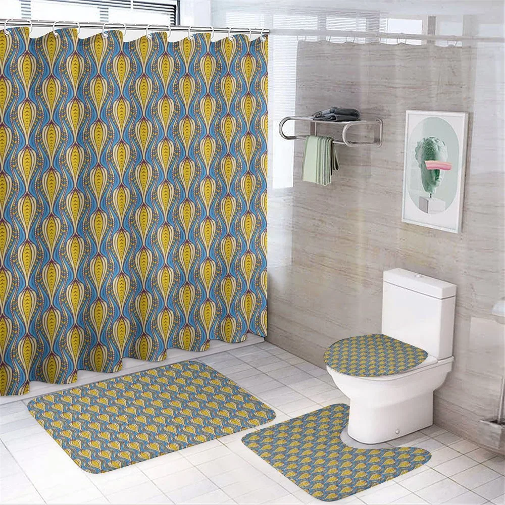 Retro Round Ornamental — 4-Piece Bathroom Set preview