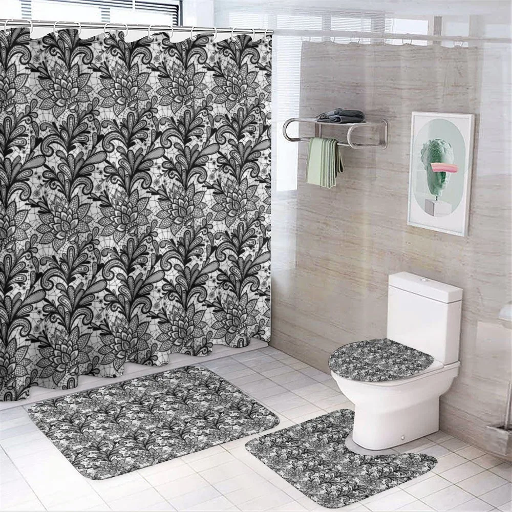 Vintage Lace Style Gothic — 4-Piece Bathroom Set preview