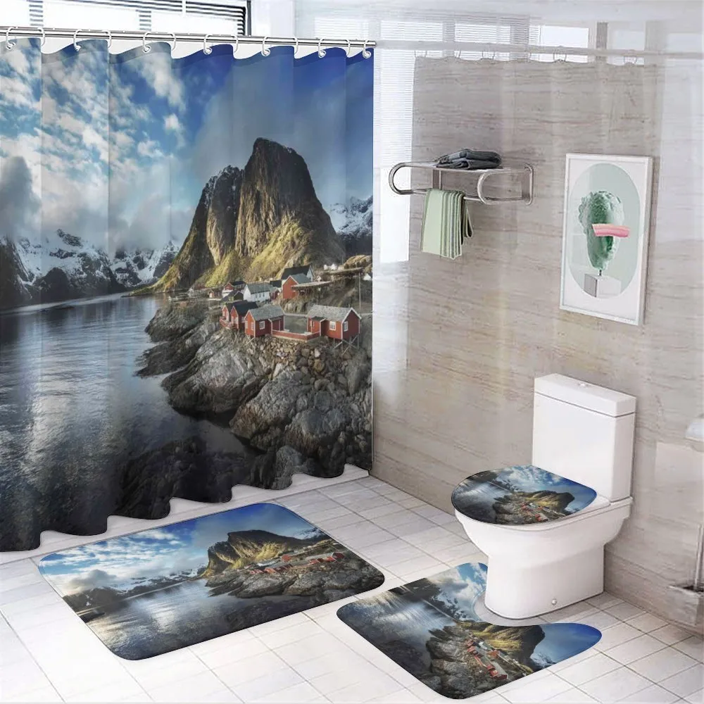 Autumn Rocks and Clouds — 4-Piece Bathroom Set preview