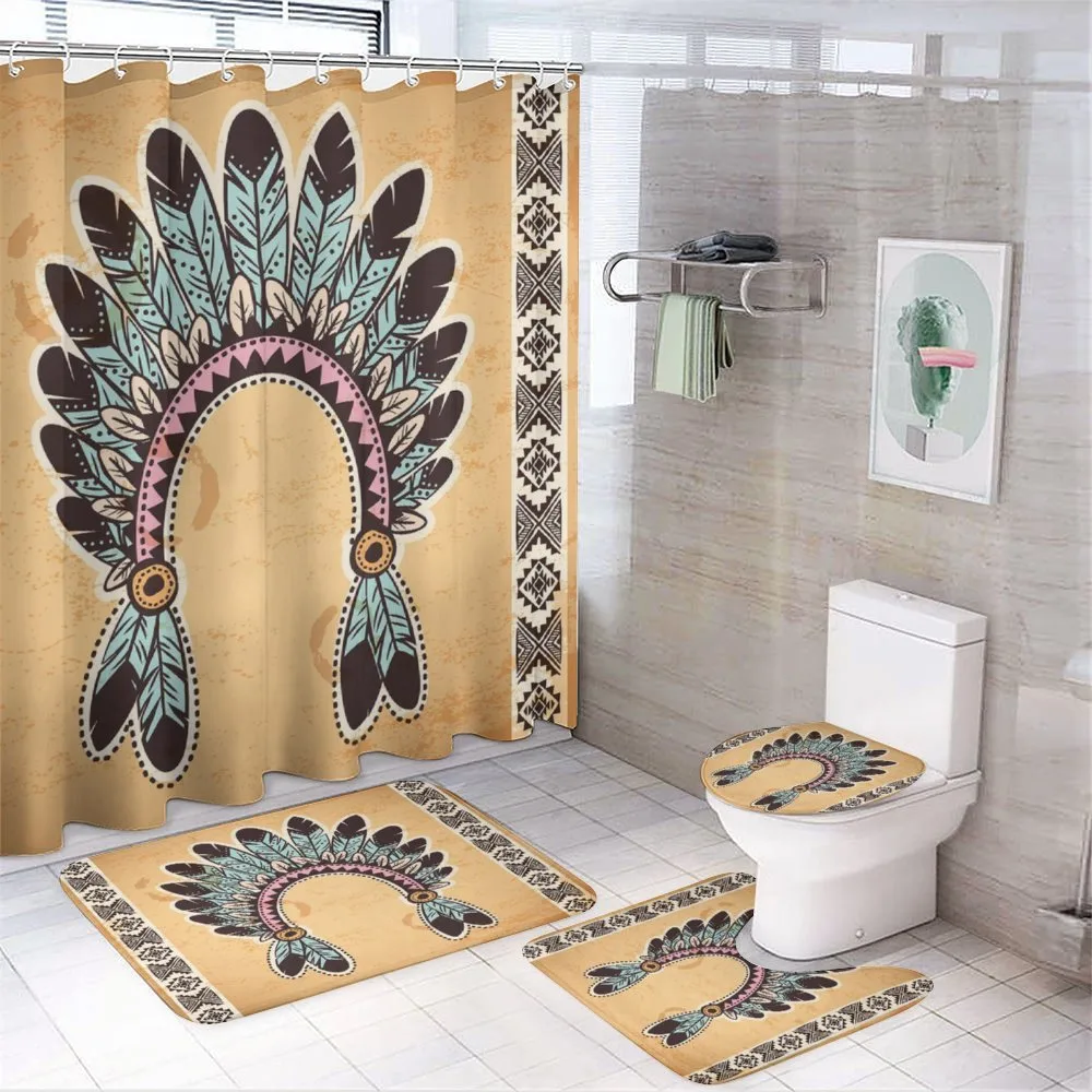 Folkloric Aztec Headband — 4-Piece Bathroom Set preview