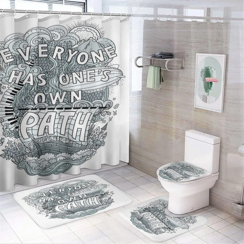 Phrase About Life — 4-Piece Bathroom Set preview