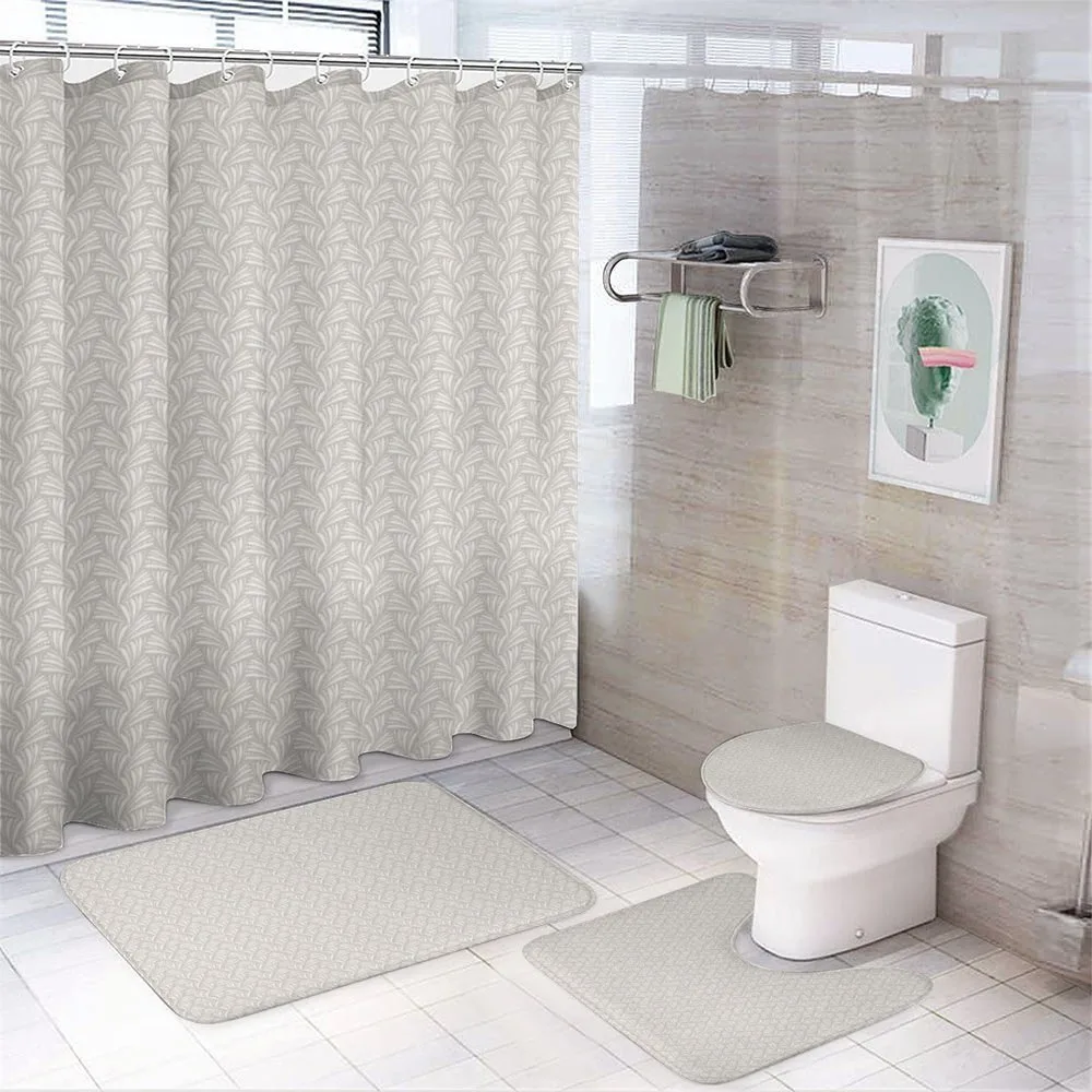 Seashell Inspired Stripes — 4-Piece Bathroom Set preview