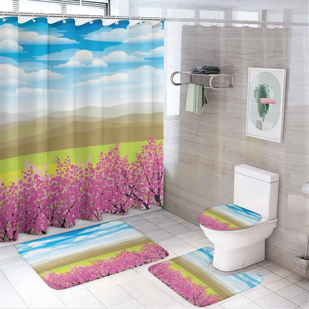 Branches with Mountain — 4-Piece Bathroom Set preview