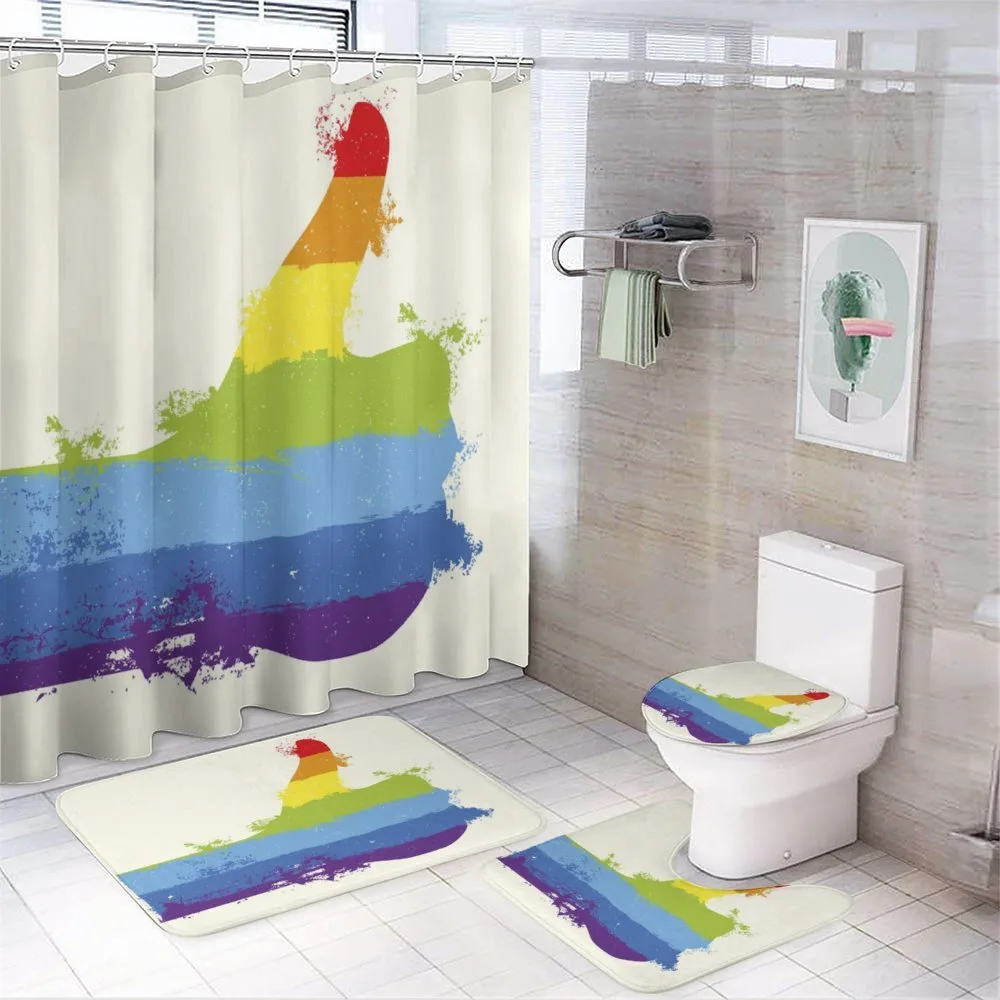 Grungy Thumbs up Art — 4-Piece Bathroom Set preview