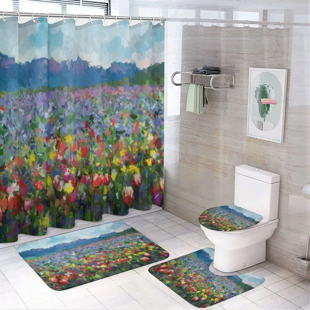 Rural Landscape Tulip — 4-Piece Bathroom Set preview