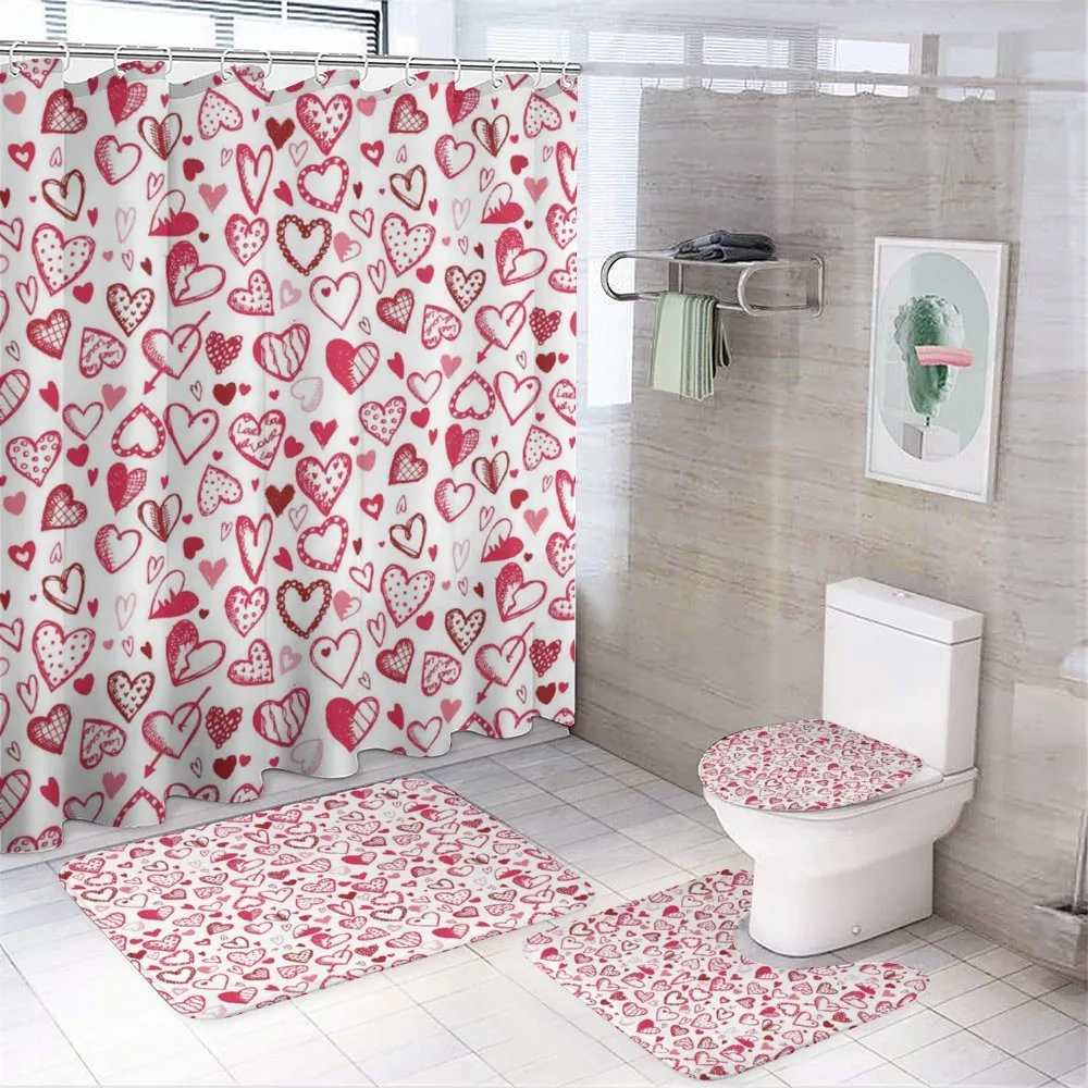 Valentine Hearts Arrow — 4-Piece Bathroom Set preview