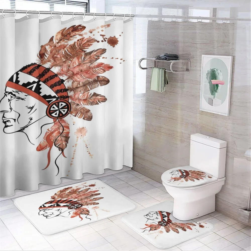 American Tribe Chief — 4-Piece Bathroom Set preview
