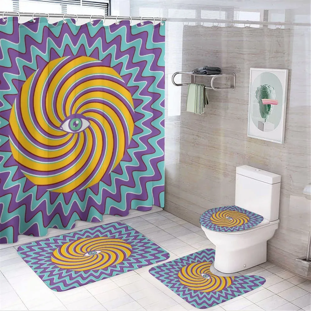 Color Hypnotic Circles — 4-Piece Bathroom Set preview