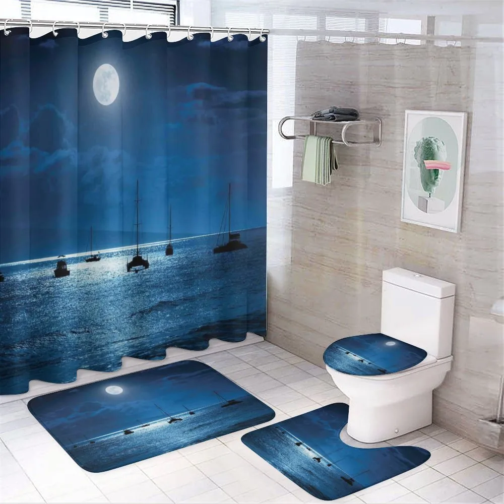 Dramatic Nighttime Sky — 4-Piece Bathroom Set preview