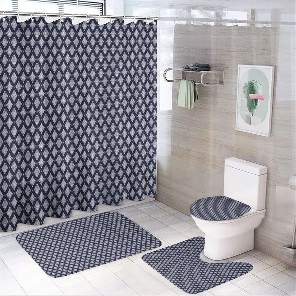 Orient Damask Inspired Pattern — 4-Piece Bathroom Set preview