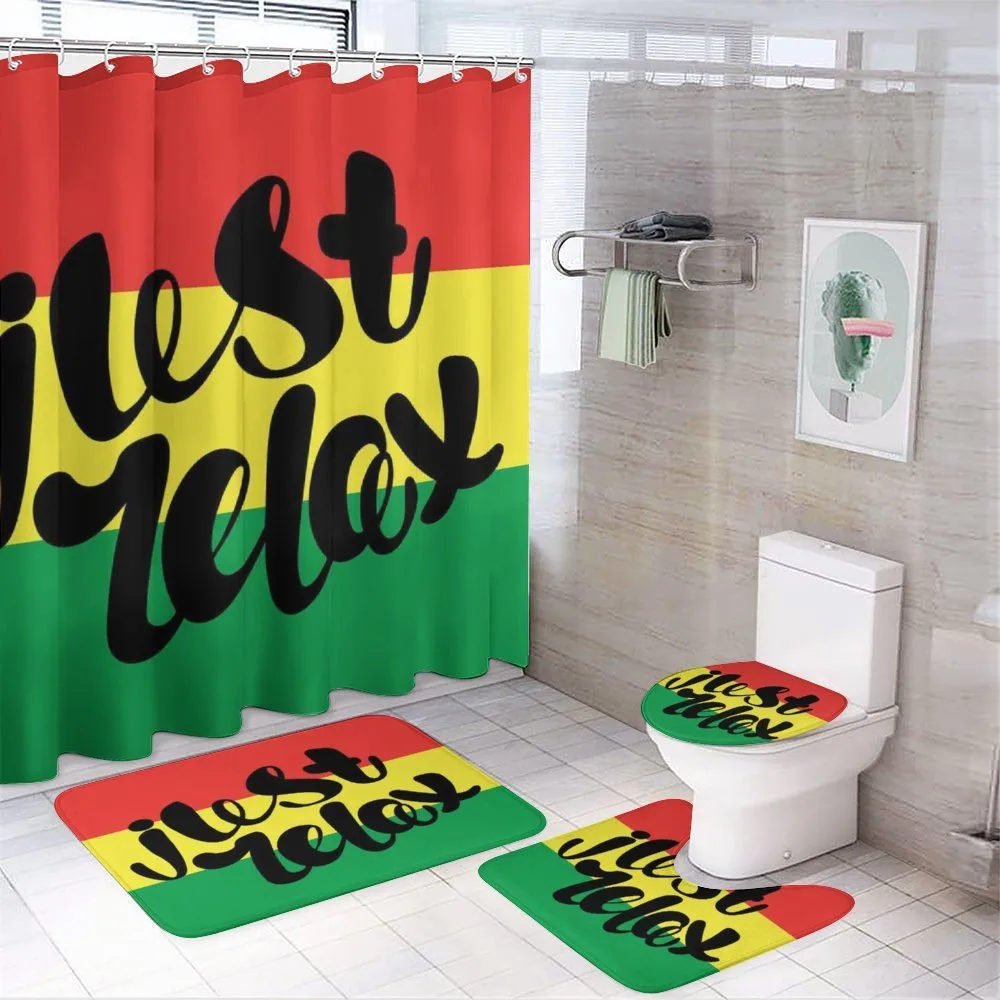 Rastafarian Design Message — 4-Piece Bathroom Set preview