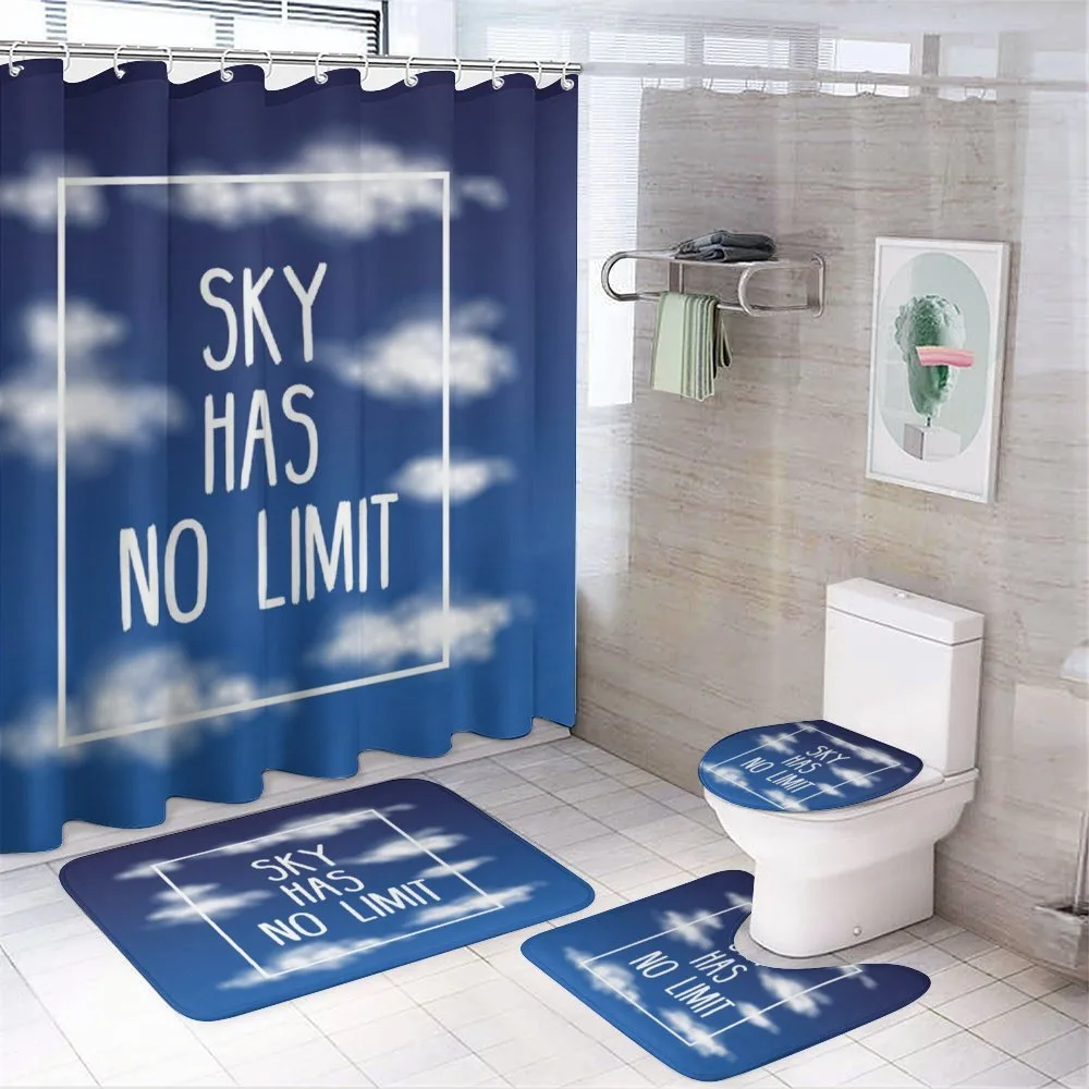 Sky Has No Limit Square Frame — 4-Piece Bathroom Set preview