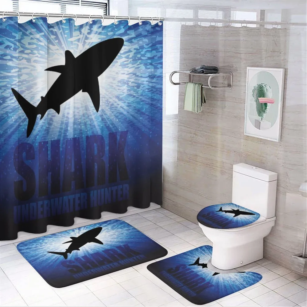 Underwater Hunter Danger — 4-Piece Bathroom Set preview