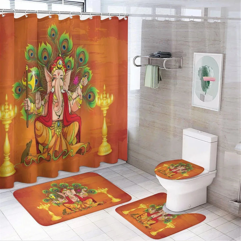 Asian Throne and Peacock — 4-Piece Bathroom Set preview