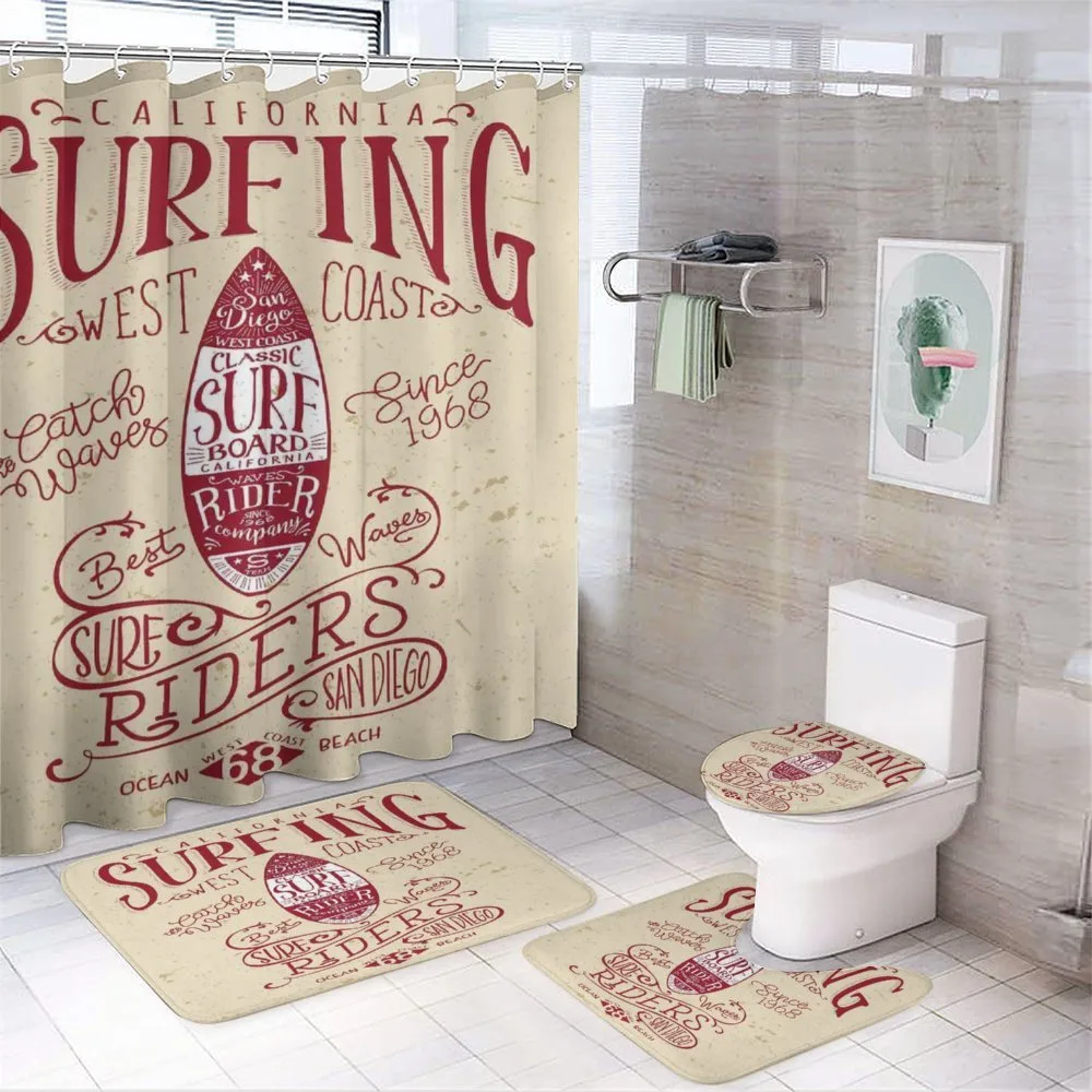 California Surf Vintage — 4-Piece Bathroom Set preview
