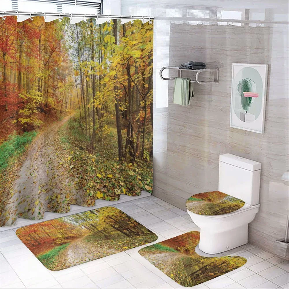 Colorful Autumnal Landscape — 4-Piece Bathroom Set preview